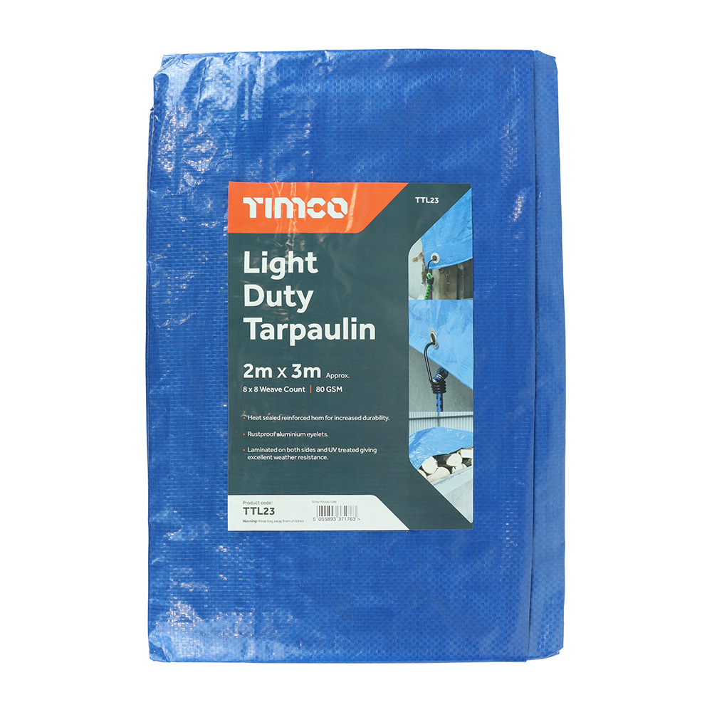 TIMCO Light Duty Tarpaulin Blue - 2 x 3m